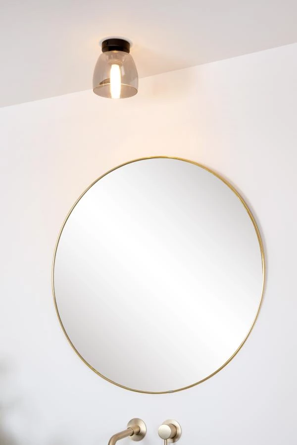 Lucide TYLER - Flush ceiling light Bathroom - Ø 16,1 cm - 1xG9 - IP44 - Black - ambiance 3
